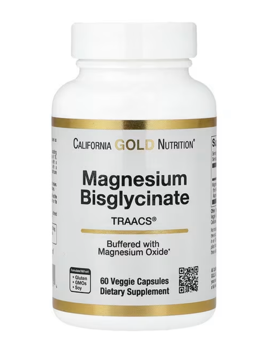 California Gold Nutrition Magnesium Bisglycinate TRAACS 60 vegetarische capsules